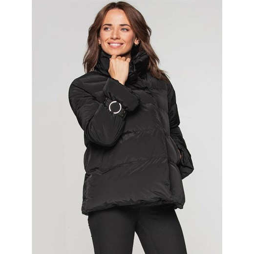 Krótka czarna kurtka damska ze stójką Perso ze sklepu Eye For Fashion w kategorii Kurtki damskie - zdjęcie 161967413