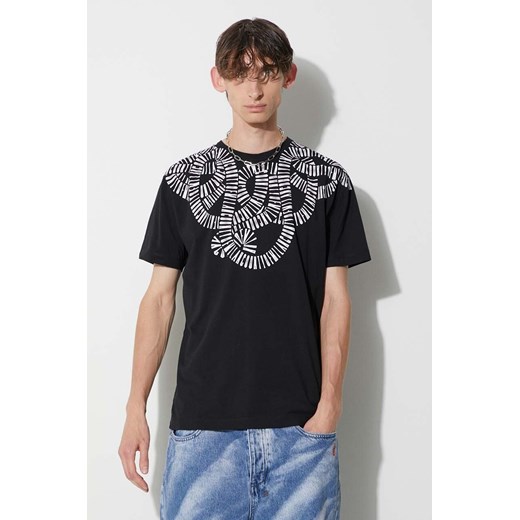 Marcelo Burlon t-shirt bawełniany Snake Wings kolor czarny wzorzysty ze sklepu PRM w kategorii T-shirty męskie - zdjęcie 161985243