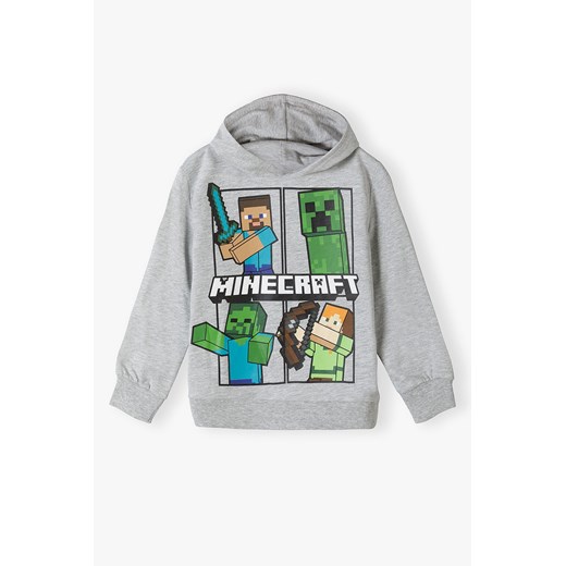 Szara bluza chłopięca Minecraft z kapturem Minecraft 116 5.10.15