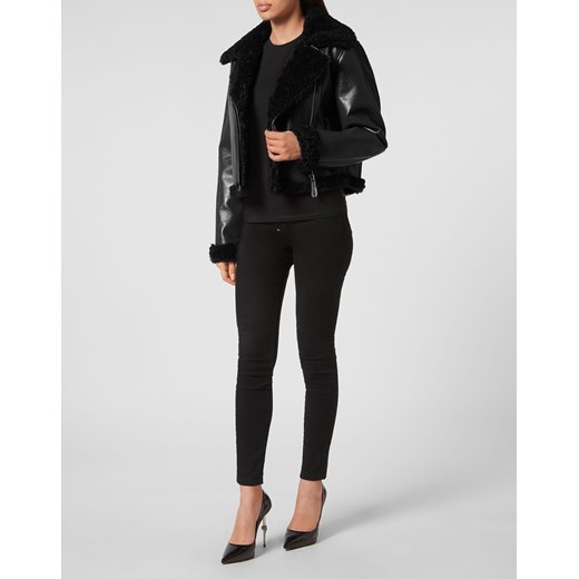 PHILIPP PLEIN Czarna kurtka Skull&Bones rozmiar L L Moliera2.com