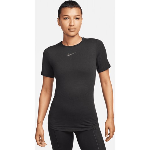 Damska koszulka z krótkim rękawem do biegania Dri-FIT Nike Swift Wool - Czerń Nike XS (EU 32-34) Nike poland
