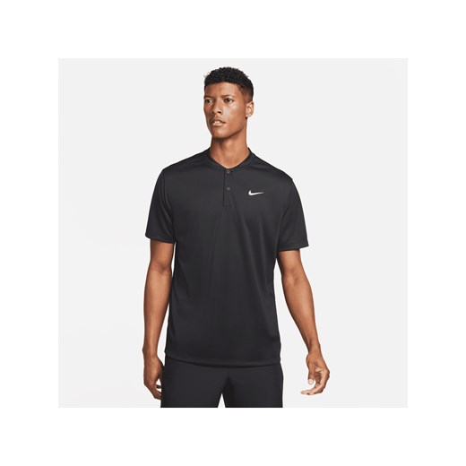 Męska koszulka polo do tenisa z kołnierzykiem typu stójka NikeCourt Dri-FIT - Czerń ze sklepu Nike poland w kategorii T-shirty męskie - zdjęcie 162008373