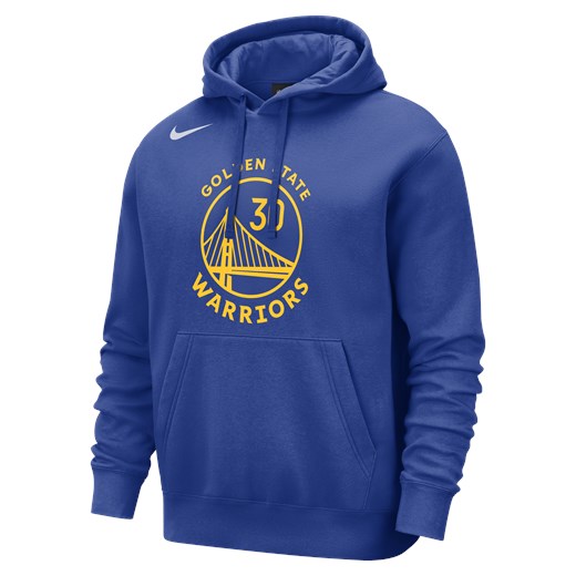 Męska bluza z kapturem NBA Nike Golden State Warriors Club - Niebieski Nike S Nike poland