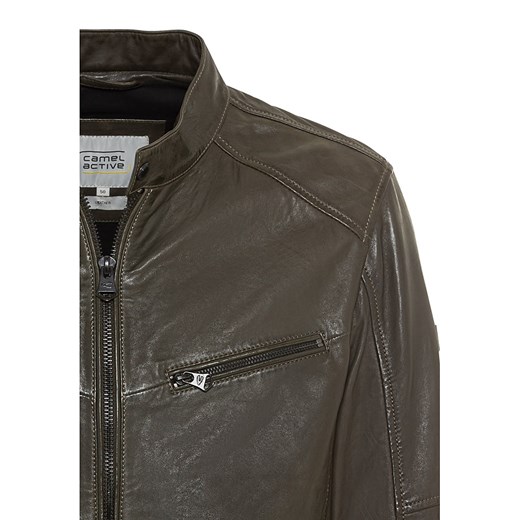 Camel Active Kurtka skórzana w kolorze khaki Camel Active 54 okazyjna cena Limango Polska