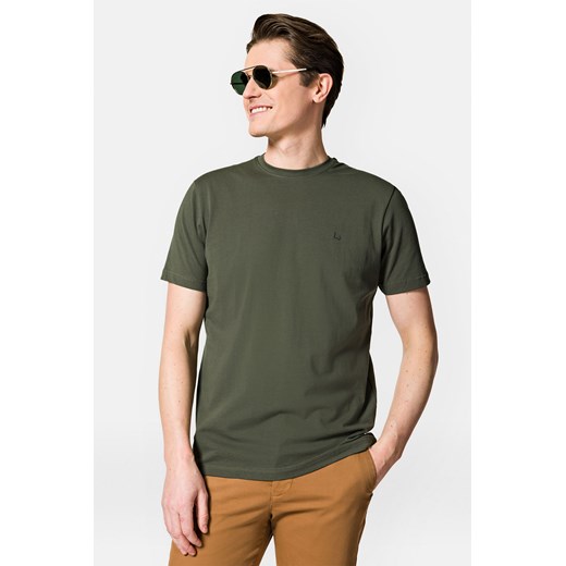 Koszulka Ciemnozielona Linus ze sklepu Lancerto S.A. w kategorii T-shirty męskie - zdjęcie 162014771