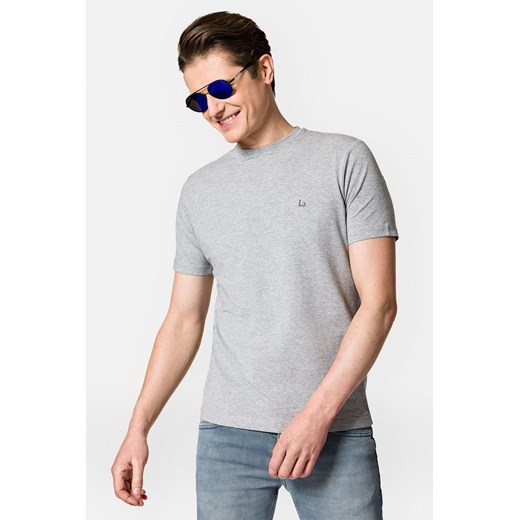 Koszulka Szara z Bawełną Linus ze sklepu Lancerto S.A. w kategorii T-shirty męskie - zdjęcie 162014813