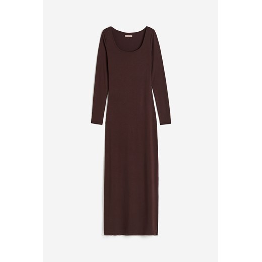 H & M - Sukienka z domieszka wiskozy - Brazowy H & M Dostępne inne rozmiary H&M