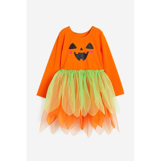 H & M - Kostium szkieletu - Pomaranczowy H & M 134/140 (8-10Y) H&M