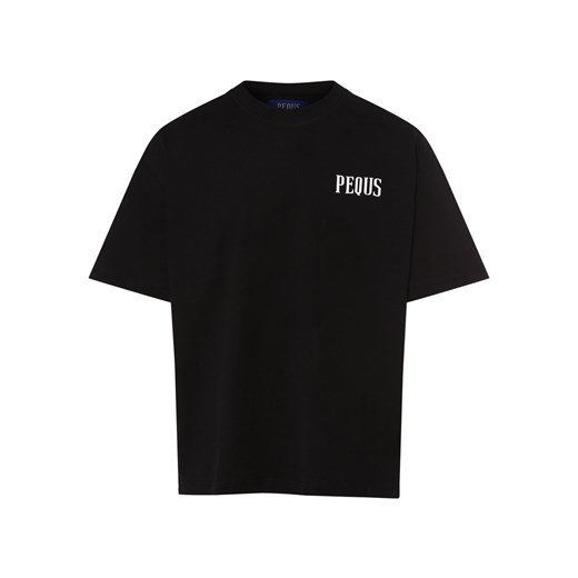 PEQUS T-shirt męski Mężczyźni Bawełna czarny nadruk ze sklepu vangraaf w kategorii T-shirty męskie - zdjęcie 162030530