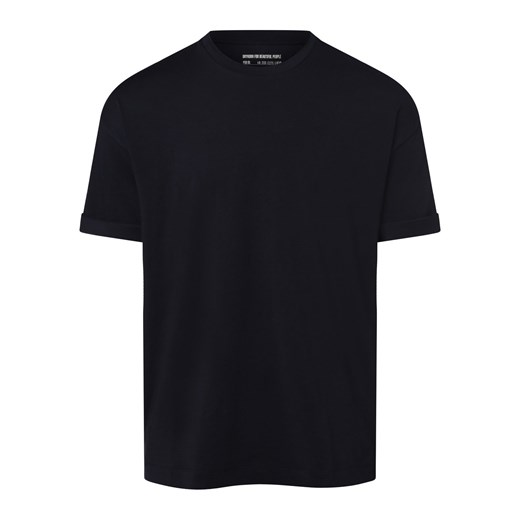 Drykorn T-shirt męski Mężczyźni Bawełna granatowy jednolity ze sklepu vangraaf w kategorii T-shirty męskie - zdjęcie 162030824