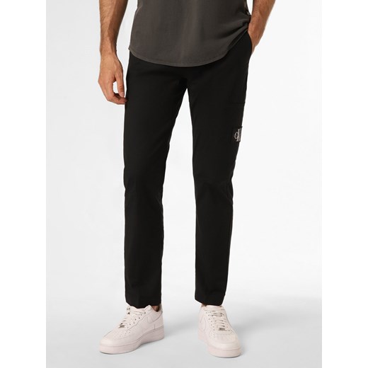 Calvin Klein Jeans Spodnie Mężczyźni czarny jednolity ze sklepu vangraaf w kategorii Spodnie męskie - zdjęcie 162030912