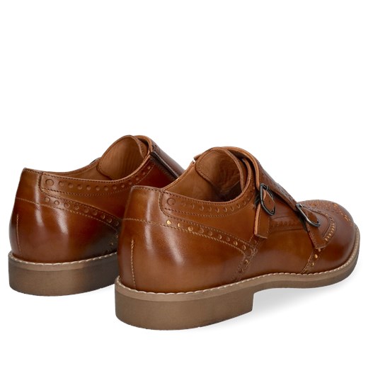 Brązowe skórzane półbuty Teo, Conhpol, Męskie, Monki, CE6376-01, Konopka Shoes Conhpol 44 Konopka Shoes