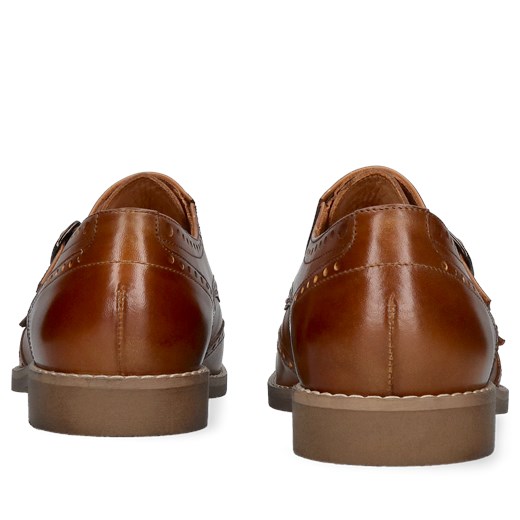 Brązowe skórzane półbuty Teo, Conhpol, Męskie, Monki, CE6376-01, Konopka Shoes Conhpol 44 Konopka Shoes