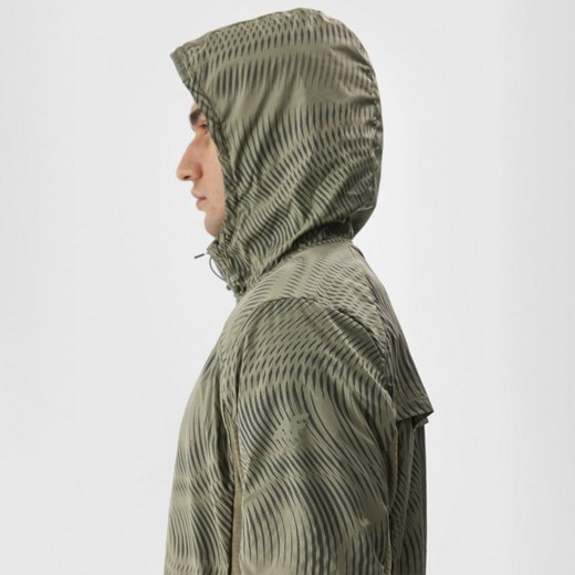 Męska bluza do biegania 4F 4FRAW23TJACM150 - khaki XL Sportstylestory.com