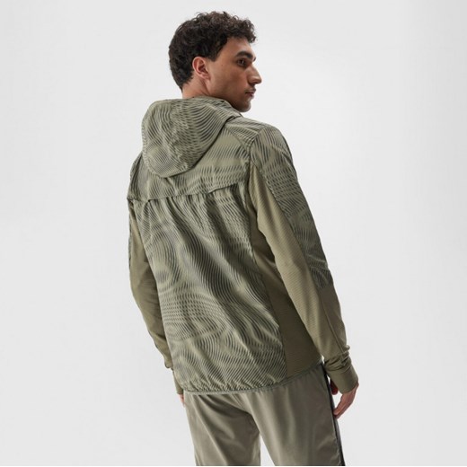 Męska bluza do biegania 4F 4FRAW23TJACM150 - khaki XL Sportstylestory.com