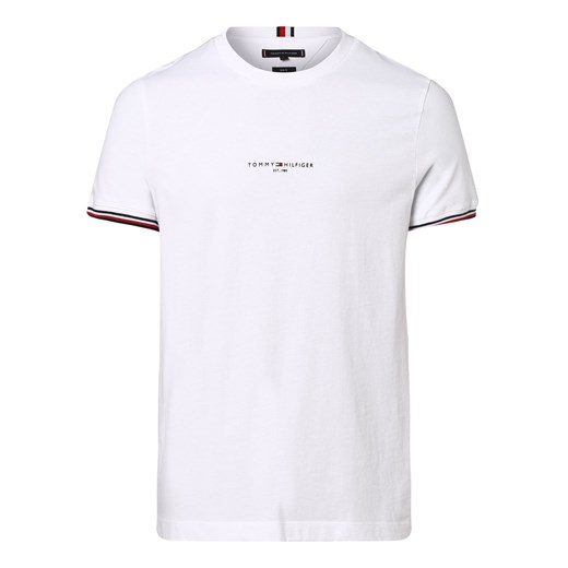 Tommy Hilfiger T-shirt męski Mężczyźni Bawełna biały jednolity Tommy Hilfiger S vangraaf
