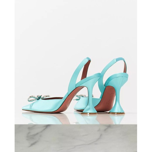 AMINA MUADDI Niebieskie szpilki Rosie Sling rozmiar 37.5 Amina Muaddi 37.5 promocja Moliera2.com