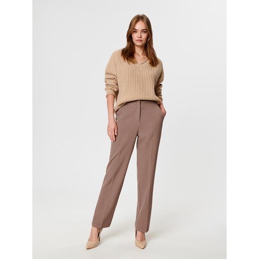 Sinsay - Sweter w prążki - beżowy Sinsay XS Sinsay