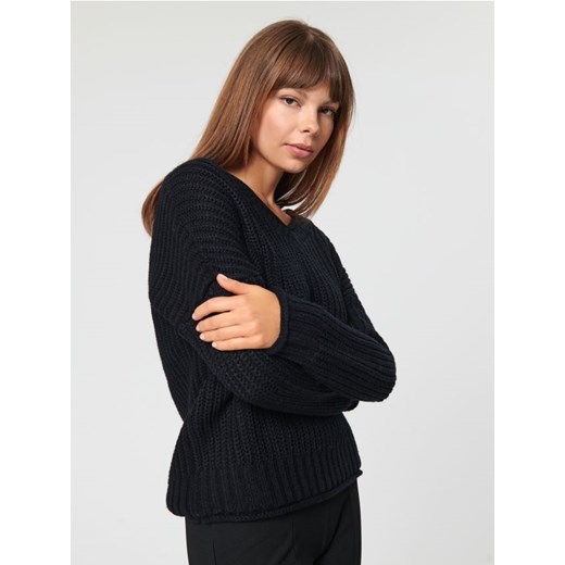 Sinsay - Sweter w prążki - czarny ze sklepu Sinsay w kategorii Swetry damskie - zdjęcie 162042913