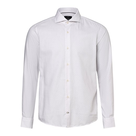 JOOP! Koszula męska Mężczyźni Slim Fit Bawełna biały wzorzysty ze sklepu vangraaf w kategorii Koszule męskie - zdjęcie 162055962