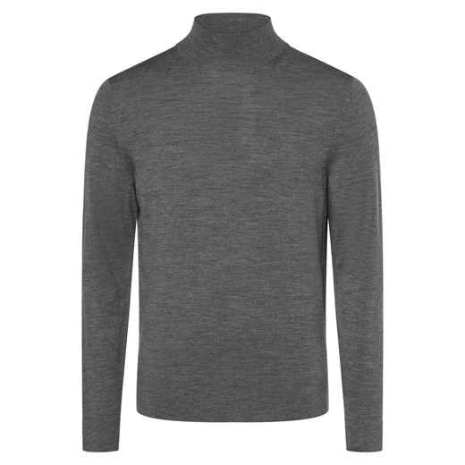 Calvin Klein Męski sweter z wełny merino Mężczyźni Wełna merino szary marmurkowy ze sklepu vangraaf w kategorii Swetry męskie - zdjęcie 162055990