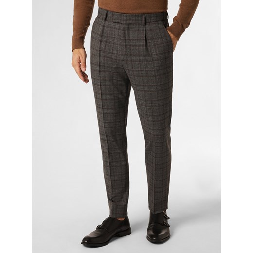 JOOP! Męskie spodnie od garnituru modułowego Mężczyźni Slim Fit szary w kratkę ze sklepu vangraaf w kategorii Spodnie męskie - zdjęcie 162056112