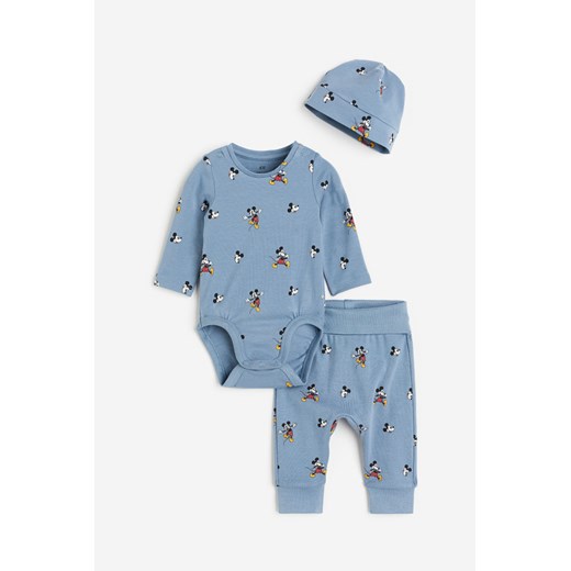 H & M - Dżersejowy komplet 3-częściowy - Niebieski H & M H&M