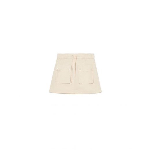 Cropp - Beżowa spódnica z kieszeniami cargo - kremowy ze sklepu Cropp w kategorii Spódnice - zdjęcie 162064874