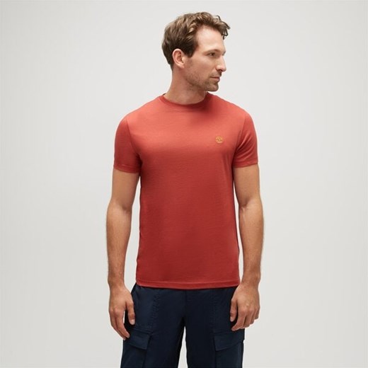 T-shirt męski czerwony Timberland z krótkim rękawem 