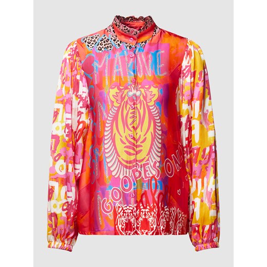 Bluzka z wiskozy ze wzorem na całej powierzchni model ‘GOOD VIBES SUN’ Miss Goodlife XS Peek&Cloppenburg