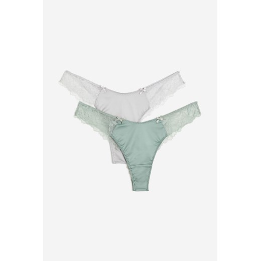H & M - Figi brazilian 2-pak - Zielony H & M M H&M