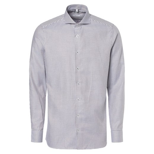 Olymp Level Five Koszula męska Mężczyźni Slim Fit Bawełna biały wzorzysty ze sklepu vangraaf w kategorii Koszule męskie - zdjęcie 162081413