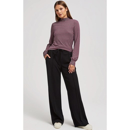 Spodnie z szerokimi nogawkami 4211, Kolor czarny, Rozmiar XS, Moodo ze sklepu Primodo w kategorii Spodnie damskie - zdjęcie 162083384