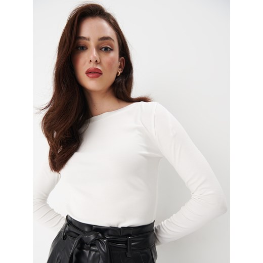 Mohito - Prążkowana bluzka - Kremowy Mohito XS Mohito