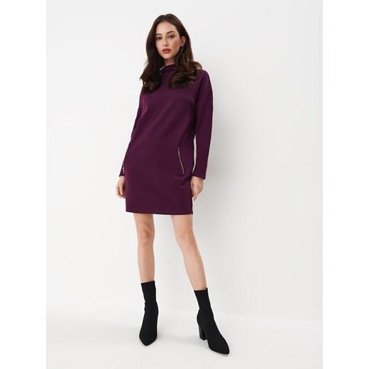 Sukienka Mohito casual niebieska z długim rękawem na spacer 