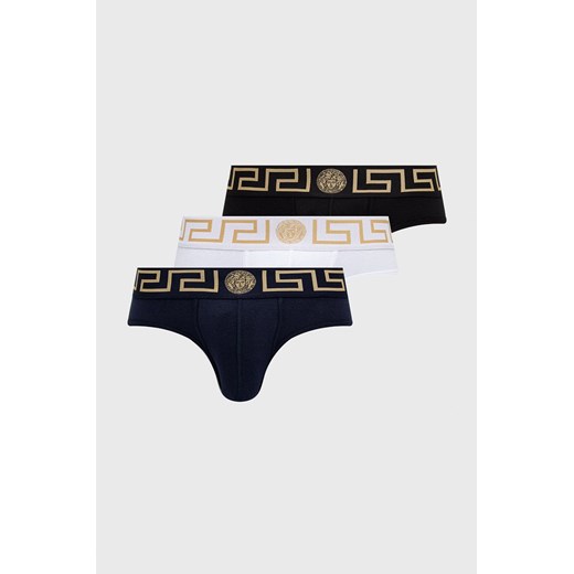 Versace Slipy (3-pack) męskie kolor czarny AU10327 A232741 ze sklepu PRM w kategorii Majtki męskie - zdjęcie 162095442