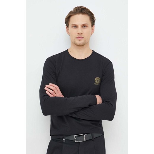 Versace longsleeve (2-pack) męski kolor czarny z nadrukiem AU10197 ze sklepu PRM w kategorii T-shirty męskie - zdjęcie 162095662