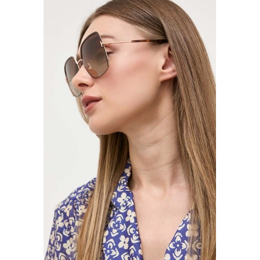 Tom Ford okulary przeciwsłoneczne damskie kolor brązowy Tom Ford 60 PRM