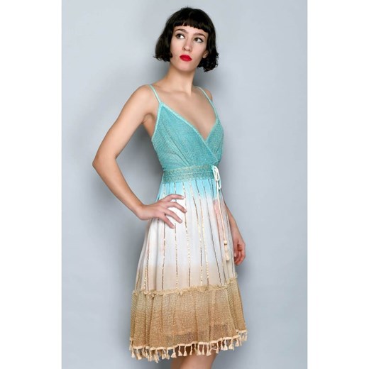 H.H.G. Sukienka w kolorze biało-niebiesko-beżowym S wyprzedaż Limango Polska