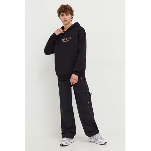 Dickies bluza męska kolor czarny z kapturem z nadrukiem Dickies S PRM