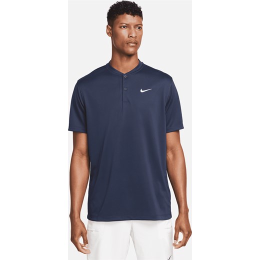 Męska koszulka polo do tenisa z kołnierzykiem typu stójka NikeCourt Dri-FIT - Niebieski ze sklepu Nike poland w kategorii T-shirty męskie - zdjęcie 162112964