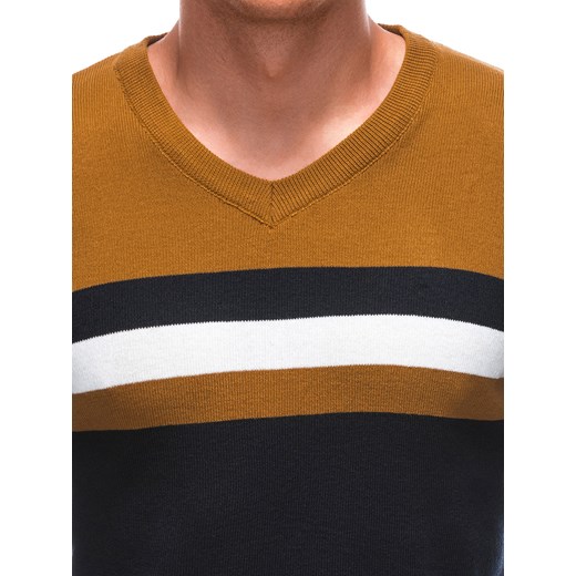 Sweter męski E224 - musztardowy Edoti M/L Edoti