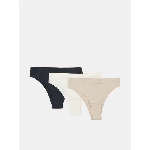 Sinsay - Majtki bezszwowe brazyliany 3 pack - wielobarwny ze sklepu Sinsay w kategorii Majtki damskie - zdjęcie 162123773