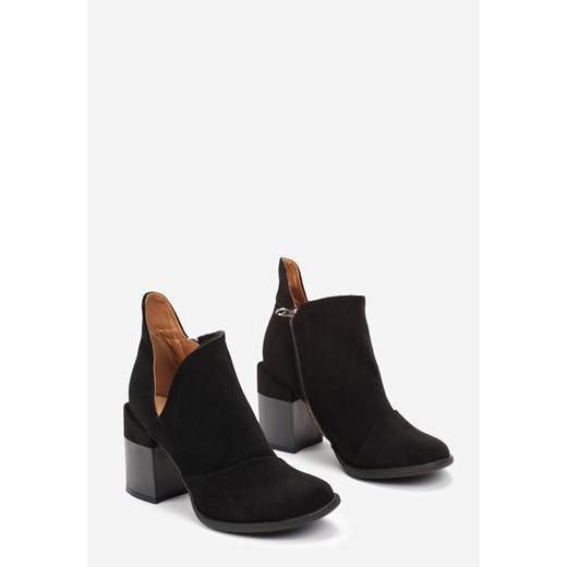 Botki Born2be z zamkiem eleganckie na obcasie jesienne