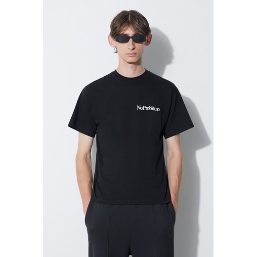 Aries t-shirt bawełniany kolor czarny z nadrukiem ze sklepu PRM w kategorii T-shirty męskie - zdjęcie 162125791
