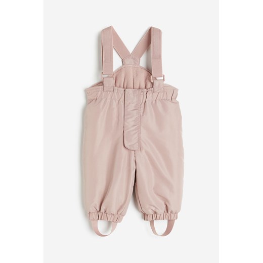 H & M - Spodnie outdoorowe na szelkach - Różowy H & M 86 (12-18M) H&M