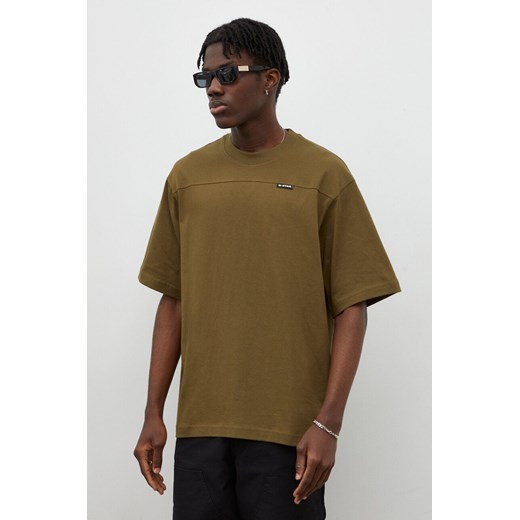 G-Star Raw t-shirt bawełniany kolor zielony gładki XL ANSWEAR.com