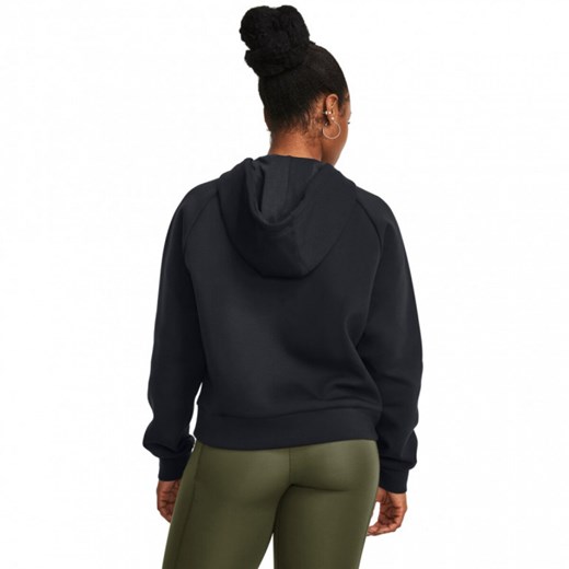 Damska bluza treningowa nierozpinana z kapturem Under Armour Unstoppable Flc Hoodie - czarna ze sklepu Sportstylestory.com w kategorii Bluzy damskie - zdjęcie 162129811