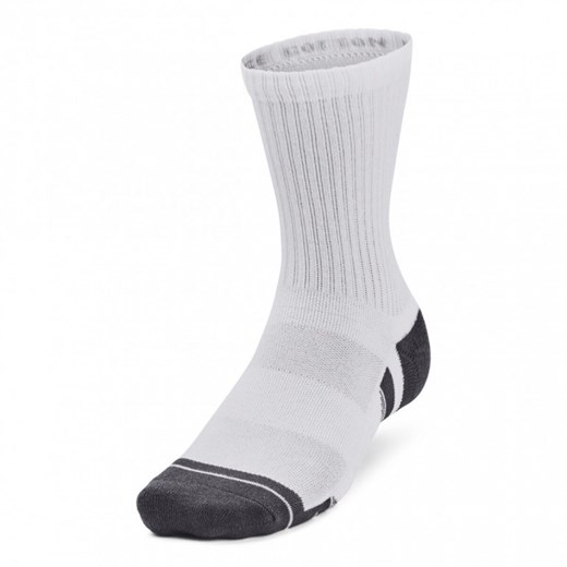 Skarpetki treningowe uniseks (3-pack) Under Armour UA Performance Cotton Mid - białe ze sklepu Sportstylestory.com w kategorii Skarpetki damskie - zdjęcie 162129823