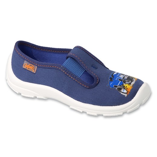Befado obuwie dziecięce  975Y181 niebieskie ze sklepu ButyModne.pl w kategorii Kapcie dziecięce - zdjęcie 162131080